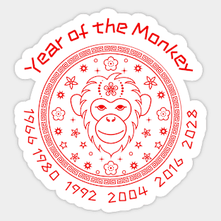 Chinese Year of the Monkey Sticker